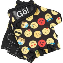 321 Go! Cykelhandsker - Sort M. Smiley