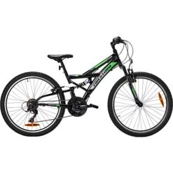 PUCH Firestorm Børne Mountainbike 18 Gear 24" 2023 - Grøn/sort