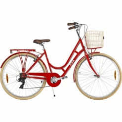 PUCH Old Style Dame Shopper 7 Gear 28" 2022 - Rød