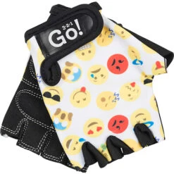 321 Go! Cykelhandsker - Hvid M. Smiley