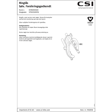 CSI Ringlås - Sølv 2 CSI Ringlås - Sølv - Billede 2