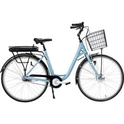 SCO Premium E-Bellevue Dame Elcykel 7 Gear 28" 2023 - Mat Duset Blå