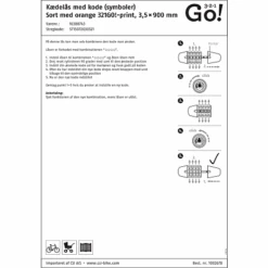 321 Go! Kædelås Med Kode - Sort/orange -Abus Butik 5a5b42365c2008ce497e77e553377eb0