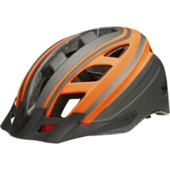 CSI Cykelhjelm Med Lys - Orange/grå
