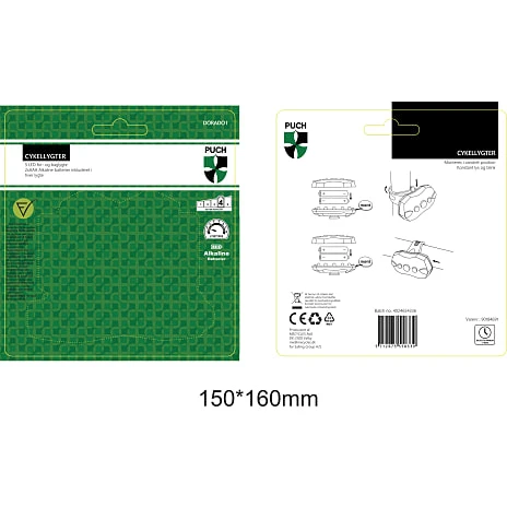 PUCH 5 LED For- Og Baglygte I Sort 2 PUCH 5 LED For- Og Baglygte I Sort - Billede 2