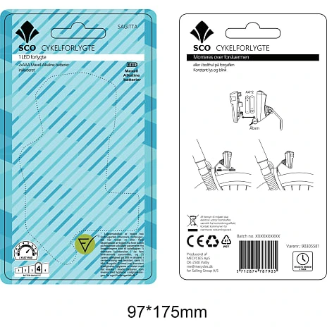 SCO 1 LED Cykellygte - Forlygte I Sort 2 SCO 1 LED Cykellygte - Forlygte I Sort - Billede 2