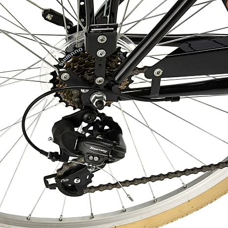 PUCH Old Style Dame Shopper 7 Gear 28" 2023 - Sort 5 PUCH Old Style Dame Shopper 7 Gear 28" 2023 - Sort - Billede 5