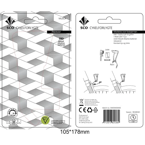 SCO PREMIUM 7 Cykellygte - Lux Forlygte I Sort 2 SCO PREMIUM 7 Cykellygte - Lux Forlygte I Sort - Billede 2