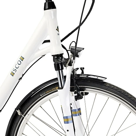 SCO Premium E-Shopper Dame Elcykel 7 Gear 28" 2023 - Hvid 5 SCO Premium E-Shopper Dame Elcykel 7 Gear 28" 2023 - Hvid - Billede 5