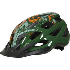 CSI Cykelhjelm Til Børn Med Visir - Grøn/orange
