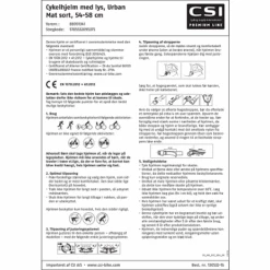 CSI Premium Cykelhjelm Med Lys, 54-58 Cm - Matsort -Abus Butik e2e62679 5e60 48ee aec3 b95aed4d6a4d