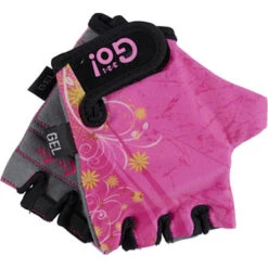 321 Go! Cykelhandsker - Pink M. Blomst