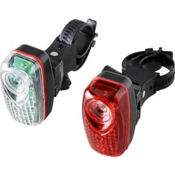 SCO 3 LED Cykellygte - For- Og Baglyge I Sort